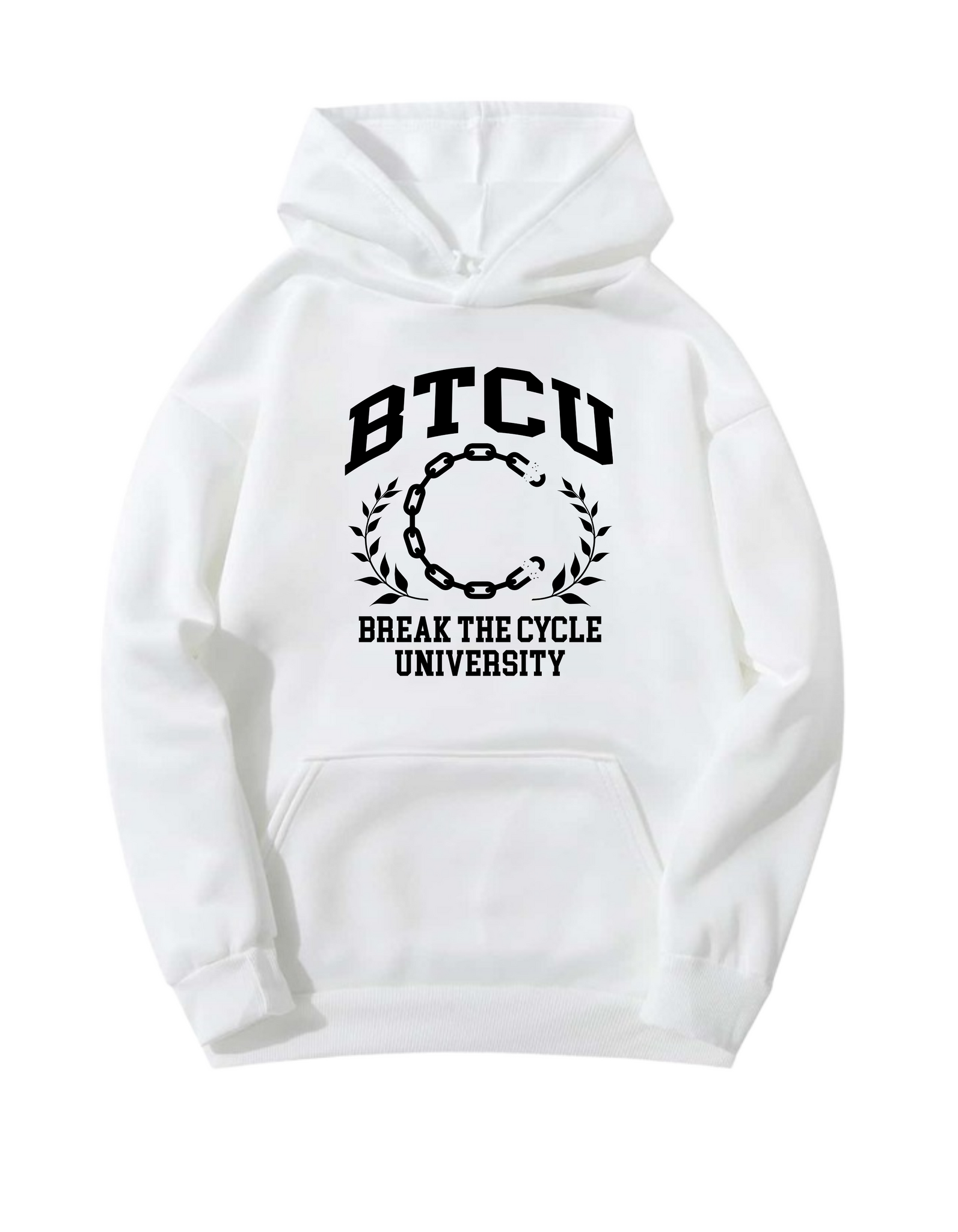 White BTC University Hoodie