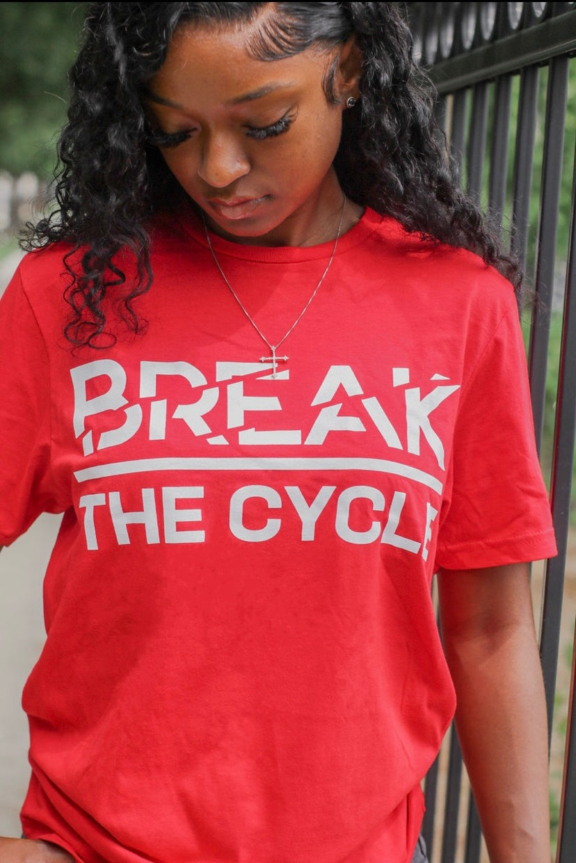 Red Break The Cycle Tee