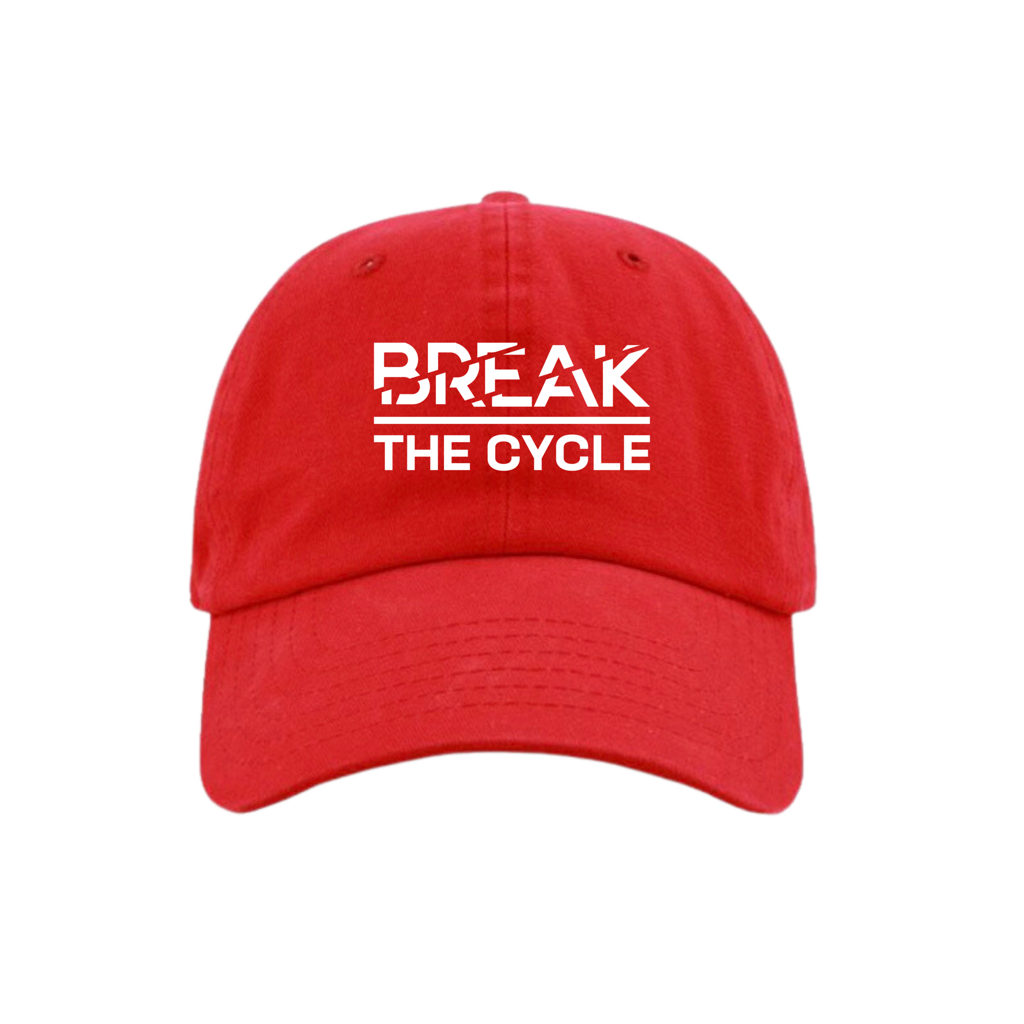 Red Break The Cycle Dad Hat