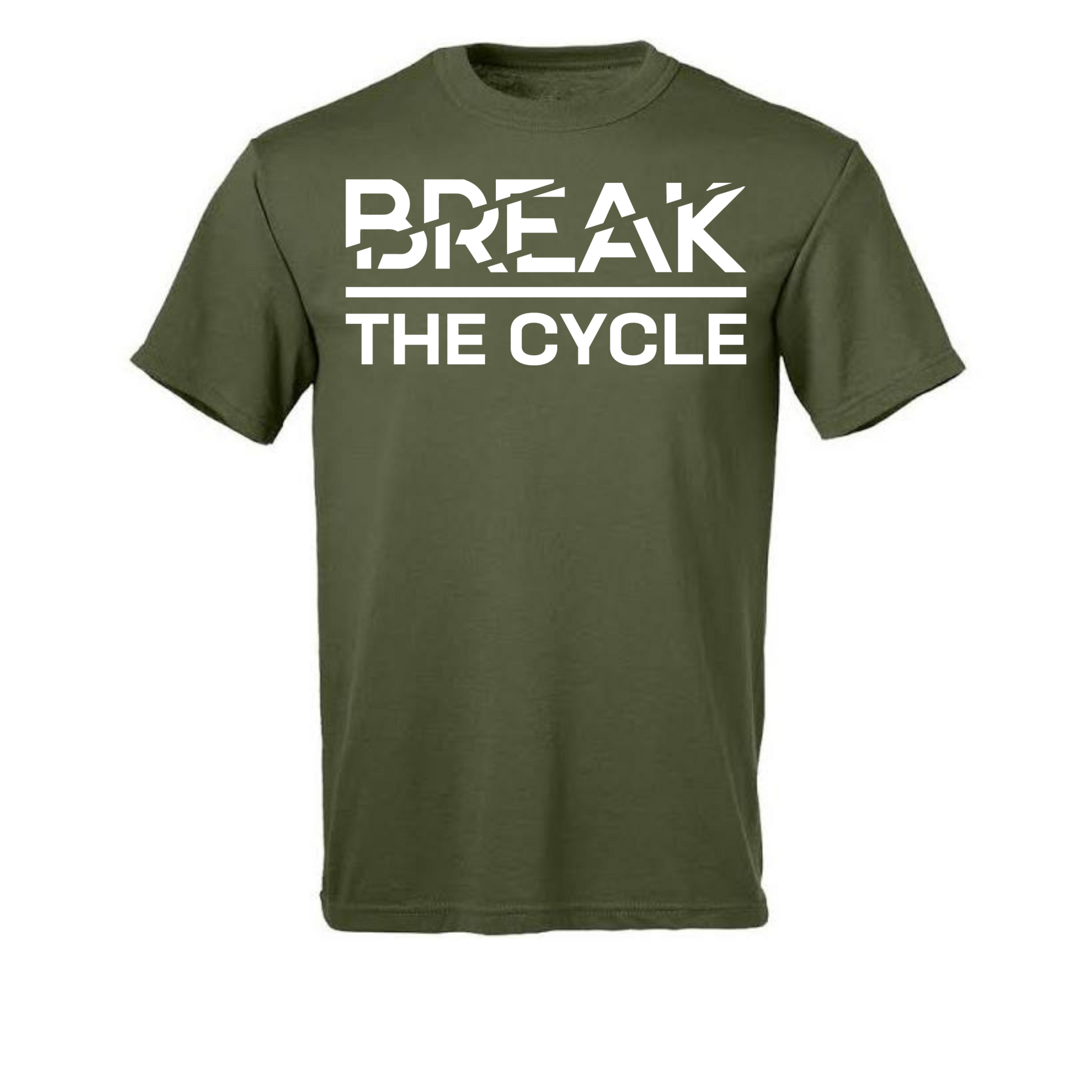 Military Green Break The Cycle Tee