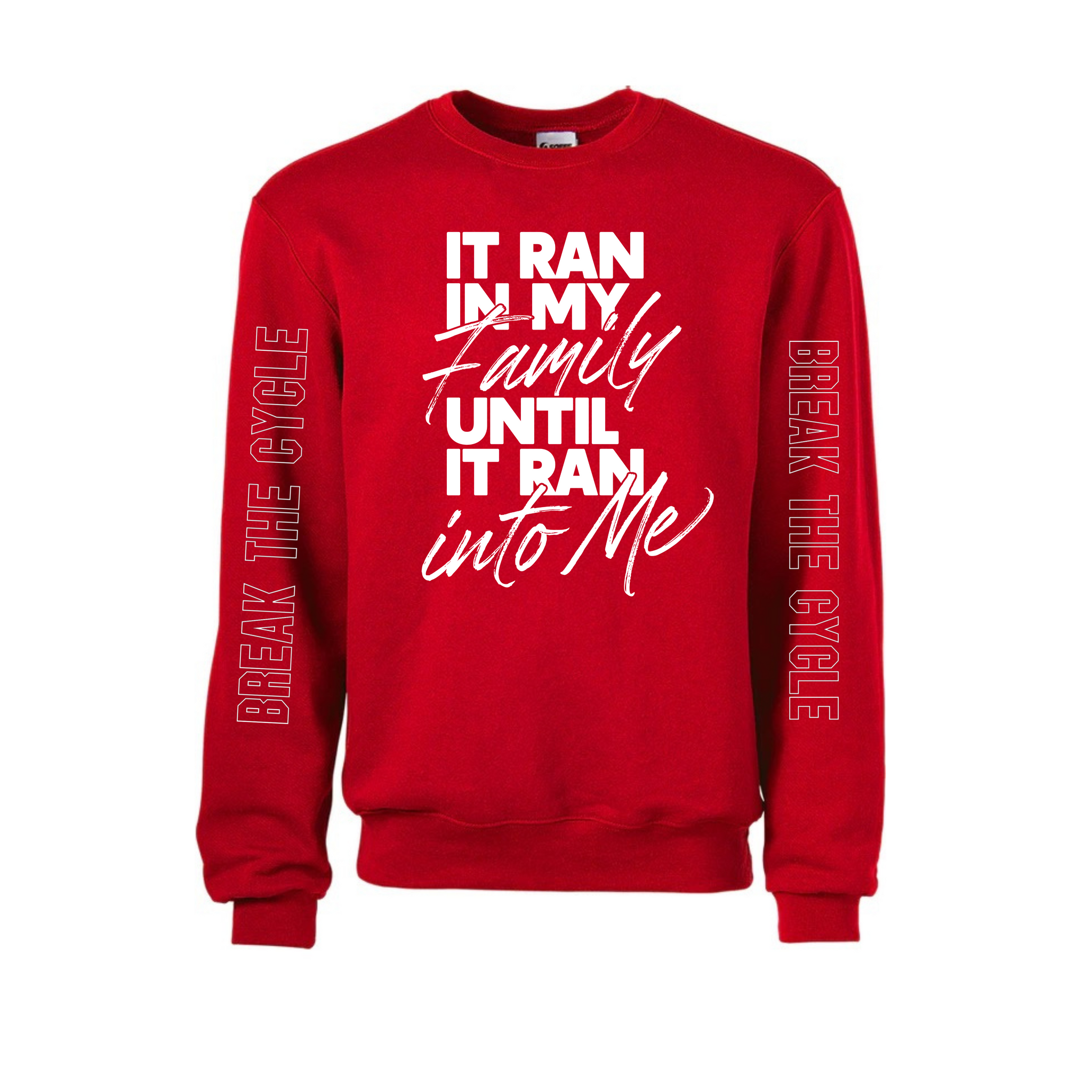 Red "My Family" Crewneck