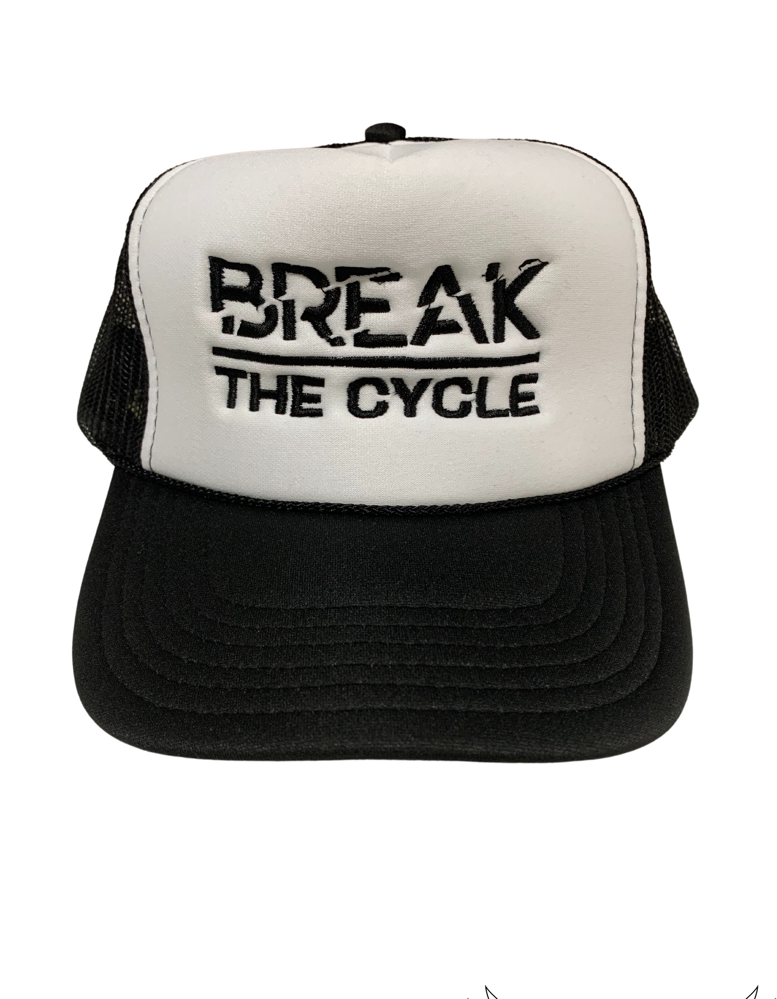 White Break The Cycle Trucker Hat